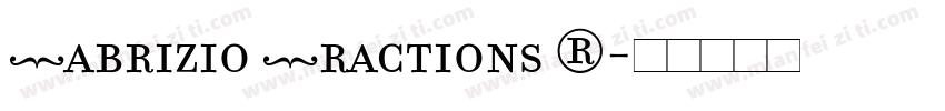 Fabrizio Fractions R字体转换